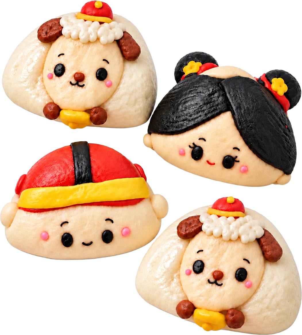 Mini mantou berbentuk karakter dari Unique Bitez